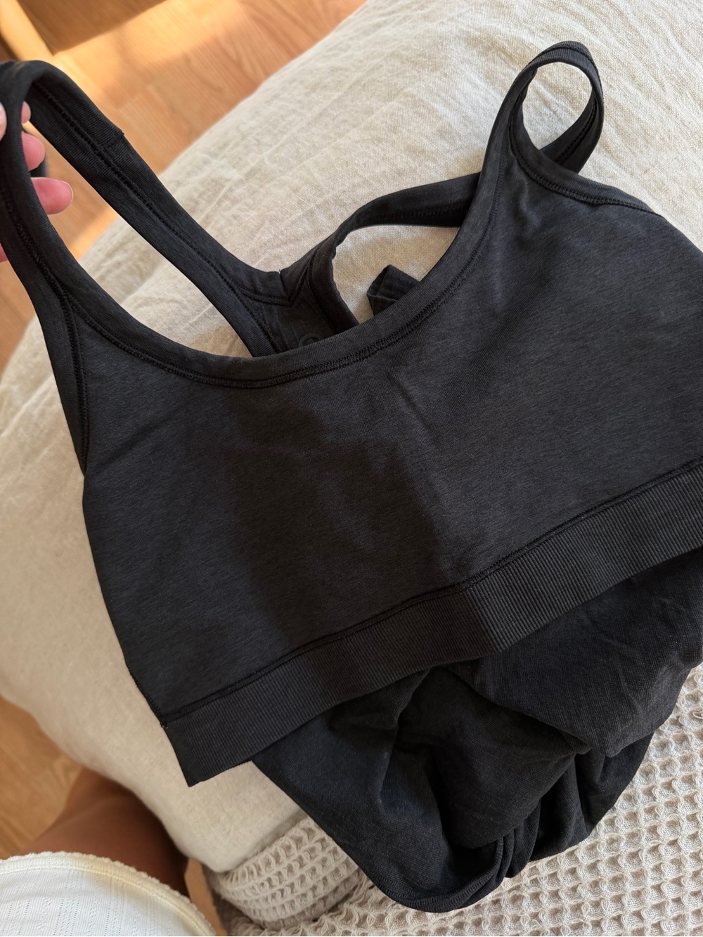 Lululemon Black Ribbed Racerback Tank Top - Picture 5 of 5